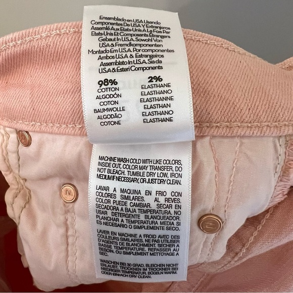 Mother Superior The Insider Hover Jeans Peach Parfait 26 NWT Spring Contemporary - Picture 7 of 7